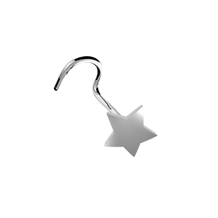 piercing plata estrella